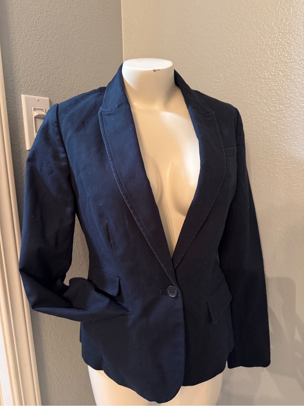 Banana Republic Dark Navy One-Button Blazer